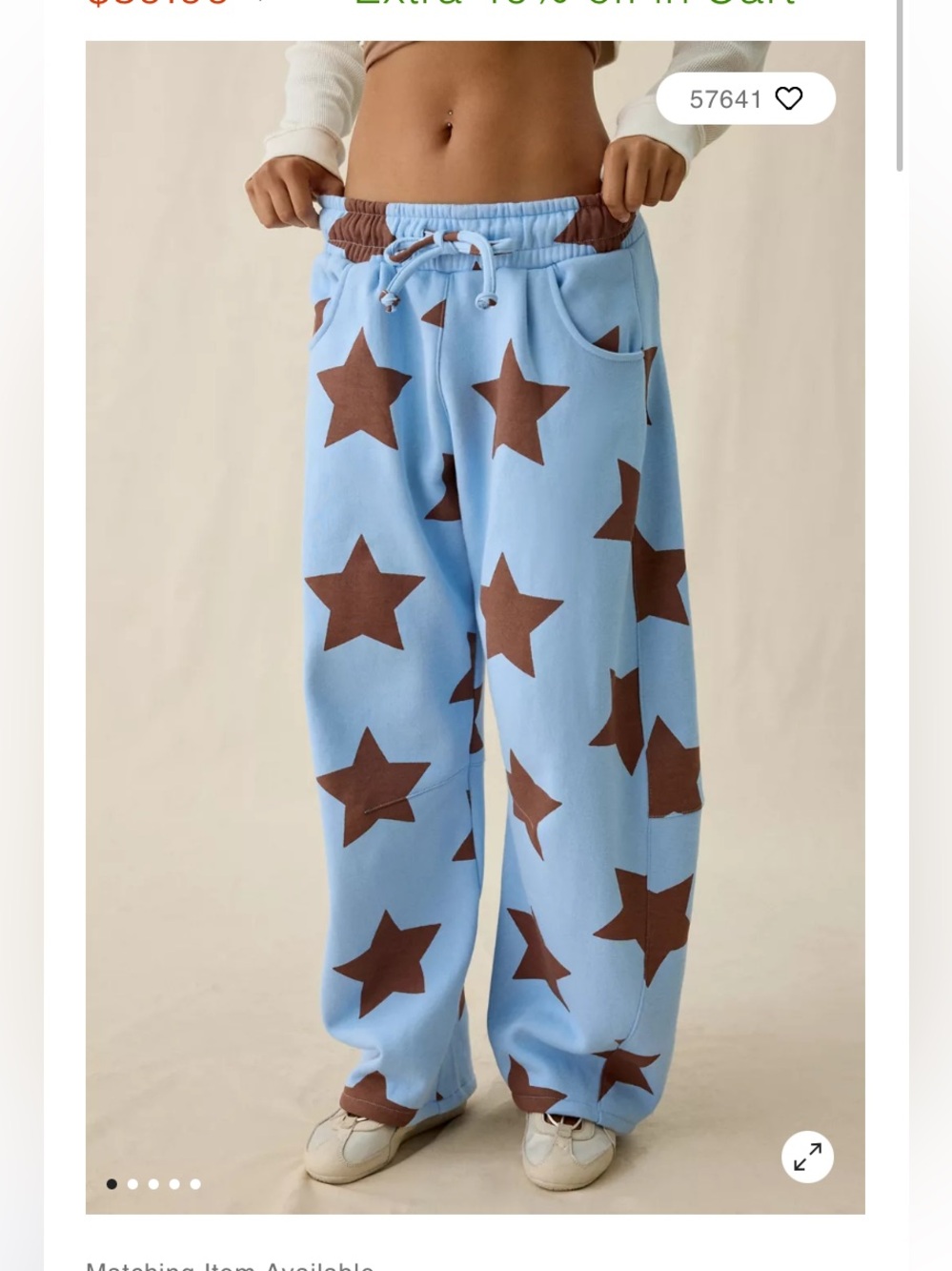 ISO (not for sale!): Out From Under Barrel Leg Sweatpants in Large Star Blue